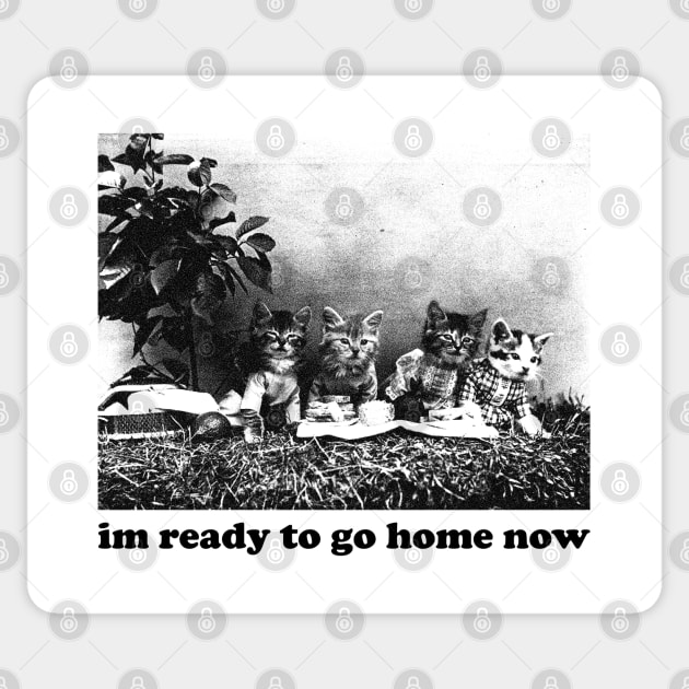 I'm ready to go home now Sticker by averymuether